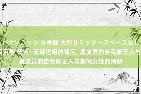 パナソニック 分電盤 大形リミッタースペースなし 露出・半埋込両用形 杨紫: 无缝进组的背后， 是演员的自我修王人与期间女性的清朗