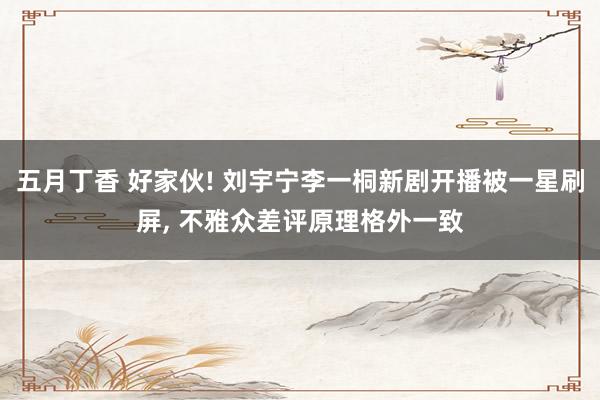五月丁香 好家伙! 刘宇宁李一桐新剧开播被一星刷屏， 不雅众差评原理格外一致